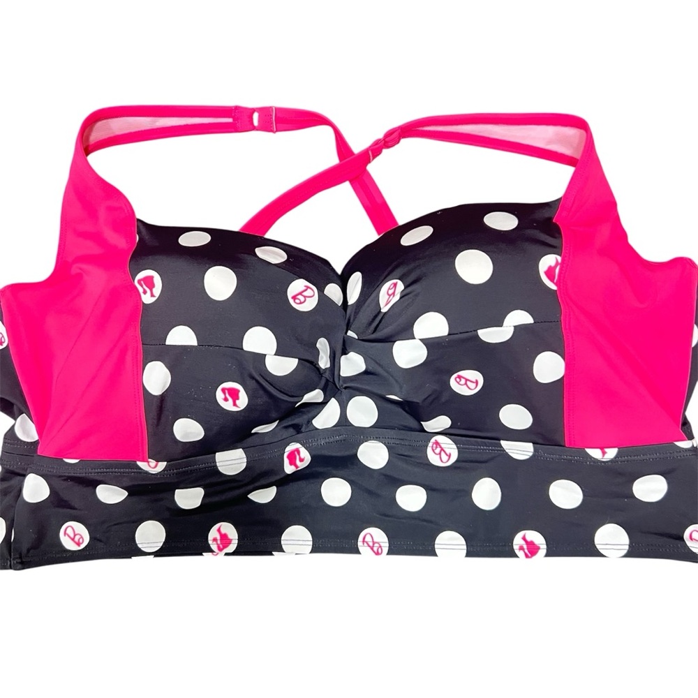 Barbie Black and White Bikini with Vibrant Pink Accents